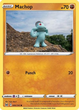Image of Machop 086/196  SWSH11 Lost Origin - Common