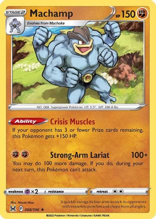 Image of Machamp 088/196  - Holofoil SWSH11 Lost Origin - Holo Rare