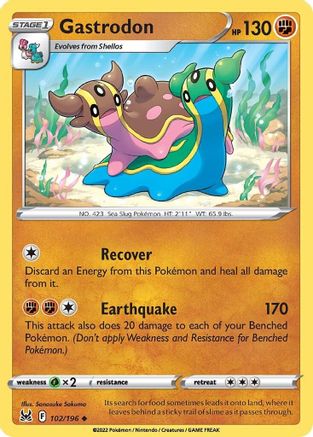 Image of Gastrodon 102/196  - Reverse Holofoil SWSH11 Lost Origin - Uncommon