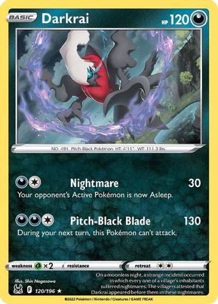 Image of Darkrai 120/196  - Holofoil SWSH11 Lost Origin - Holo Rare