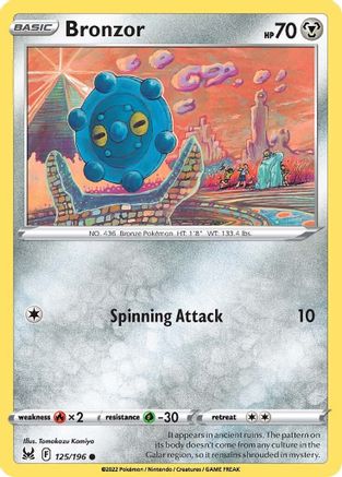 Image of Bronzor 125/196  SWSH11 Lost Origin - Common
