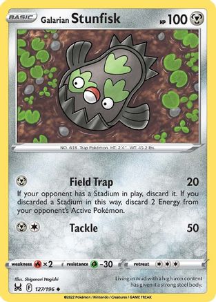 Image of Galarian Stunfisk 127/196  SWSH11 Lost Origin - Uncommon
