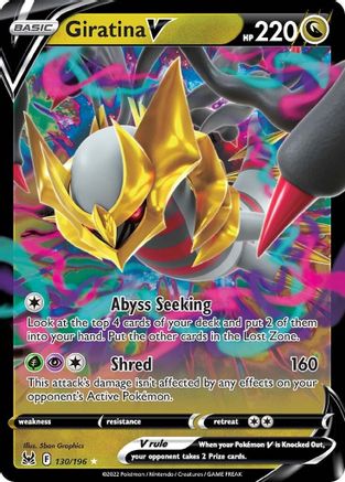Image of Giratina V 130/196  - Holofoil SWSH11 Lost Origin - Ultra Rare