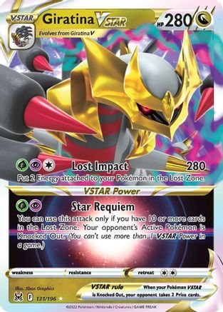 Image of Giratina VSTAR 131/196  - Holofoil SWSH11 Lost Origin - Ultra Rare