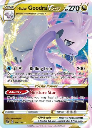 Image of Hisuian Goodra VSTAR 136/196  - Holofoil SWSH11 Lost Origin - Ultra Rare