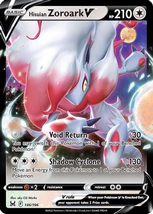 Image of Hisuian Zoroark V 146/196  - Holofoil SWSH11 Lost Origin - Ultra Rare