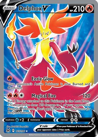 Image of Delphox V (Full Art) 173/196  - Holofoil SWSH11 Lost Origin - Ultra Rare