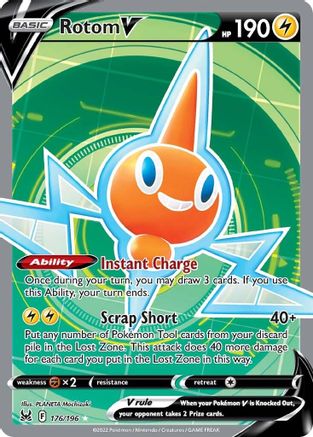Image of Rotom V (Full Art) 176/196  - Holofoil SWSH11 Lost Origin - Ultra Rare