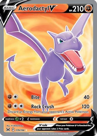 Image of Aerodactyl V (Full Art) 179/196  - Holofoil SWSH11 Lost Origin - Ultra Rare