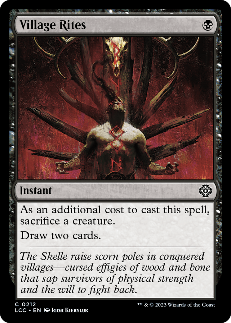 Image of Village Rites (LCC-212) - The Lost Caverns of Ixalan Commander