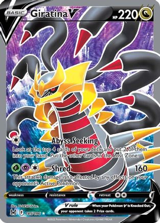 Image of Giratina V (Full Art) 185/196  - Holofoil SWSH11 Lost Origin - Ultra Rare