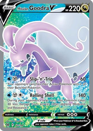 Image of Hisuian Goodra V (Full Art) 187/196  - Holofoil SWSH11 Lost Origin - Ultra Rare