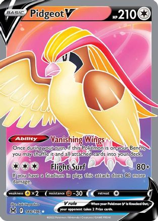 Image of Pidgeot V (Full Art) 188/196  - Holofoil SWSH11 Lost Origin - Ultra Rare