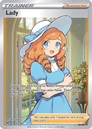 Image of Lady (Full Art) 193/196  - Holofoil SWSH11 Lost Origin - Ultra Rare
