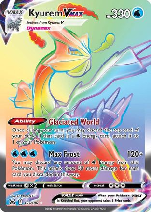 Image of Kyurem VMAX (Secret) 197/196  - Holofoil SWSH11 Lost Origin - Secret Rare
