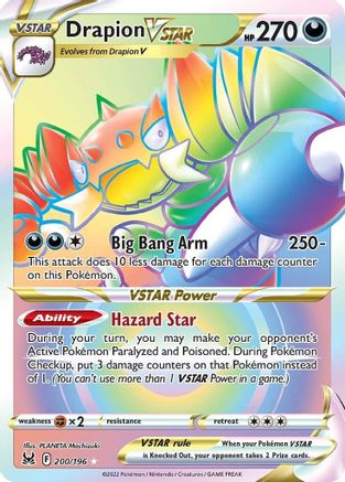 Image of Drapion VSTAR (Secret) 200/196  - Holofoil SWSH11 Lost Origin - Secret Rare