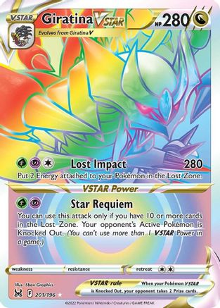 Image of Giratina VSTAR (201) (Secret) 201/196  - Holofoil SWSH11 Lost Origin - Secret Rare