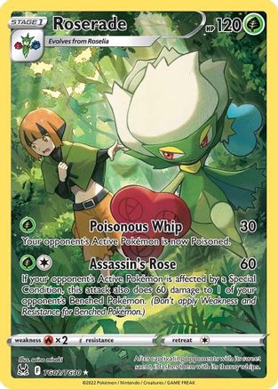 Image of Roserade TG02/TG30  - Holofoil SWSH11 Lost Origin Trainer Gallery - Ultra Rare