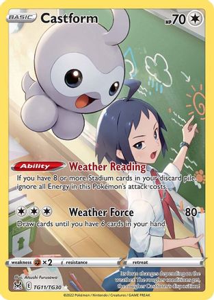 Image of Castform TG11/TG30  - Holofoil SWSH11 Lost Origin Trainer Gallery - Ultra Rare
