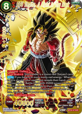 Image of SS4 Vegito, A Light in the Dark (BT18-147) - Dawn of the ZLegends Foil