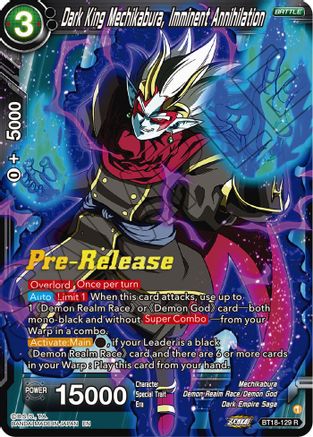 Image of Dark King Mechikabura, Imminent Annihilation (BT18-129) - Dawn of the ZLegends PreRelease Cards