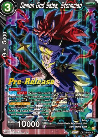 Image of Demon God Salsa, Stormclad (BT18-134) - Dawn of the ZLegends PreRelease Cards