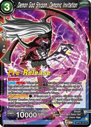 Image of Demon God Shroom, Demonic Invitation (BT18-131) - Dawn of the ZLegends PreRelease Cards