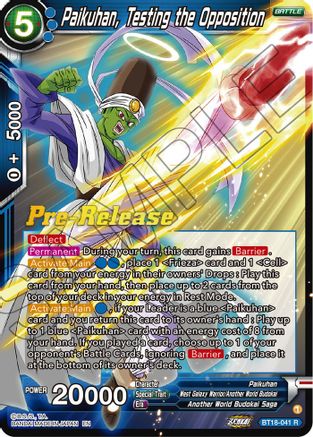 Image of Paikuhan, Testing the Opposition (BT18-041) - Dawn of the ZLegends PreRelease Cards