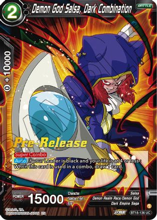 Image of Demon God Salsa, Dark Combination (BT18-136) - Dawn of the ZLegends PreRelease Cards