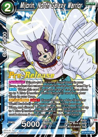 Image of Mijorin, North Galaxy Warrior (BT18-043) - Dawn of the ZLegends PreRelease Cards