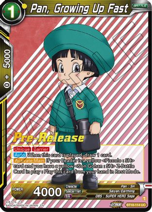 Image of Pan, Growing Up Fast (BT18-114) - Dawn of the ZLegends PreRelease Cards