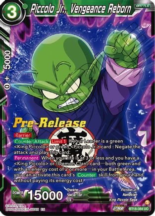 Image of Piccolo Jr., Vengeance Reborn (BT18-084) - Dawn of the ZLegends PreRelease Cards