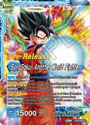 Image of Son Goku // Son Goku, Another World Fighter (BT18-030) - Dawn of the ZLegends PreRelease Cards