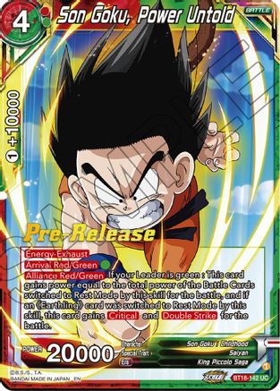 Image of Son Goku, Power Untold (BT18-142) - Dawn of the ZLegends PreRelease Cards