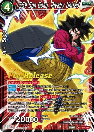 Image of SS4 Son Goku, Rivalry United (BT18-010) - Dawn of the ZLegends PreRelease Cards