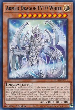 Image of Armed Dragon LV10 White (MP22-EN005) - 2022 Tin of the Pharaoh's Gods 1st Edition