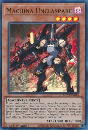 Image of Machina Unclaspare (MP22-EN014) - 2022 Tin of the Pharaoh's Gods 1st Edition