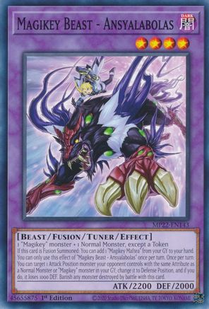 Image of Magikey Beast - Ansyalabolas (MP22-EN143) - 2022 Tin of the Pharaoh's Gods 1st Edition