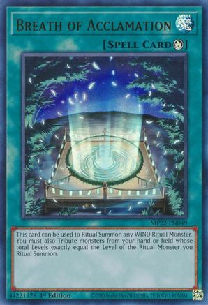 Image of Breath of Acclamation (MP22-EN049) - 2022 Tin of the Pharaoh's Gods 1st Edition