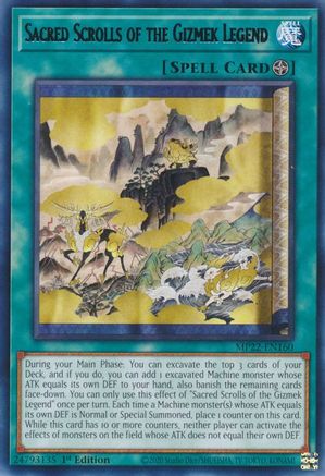 Image of Sacred Scrolls of the Gizmek Legend (MP22-EN160) - 2022 Tin of the Pharaoh's Gods 1st Edition