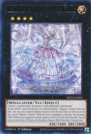 Image of Rilliona, the Wondrous Magistus Witch Wardrobe (MP22-EN083) - 2022 Tin of the Pharaoh's Gods 1st Edition