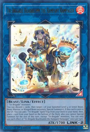 Image of Tri-Brigade Bearbrumm the Rampant Rampager (MP22-EN085) - 2022 Tin of the Pharaoh's Gods 1st Edition