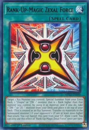 Image of Rank-Up-Magic Zexal Force (MP22-EN090) - 2022 Tin of the Pharaoh's Gods 1st Edition