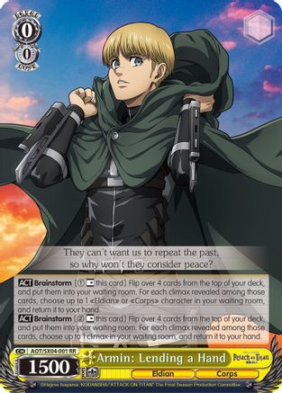 Image of Armin: Lending a Hand (AOT/SX04-001 RR) - Attack On Titan: Final Season