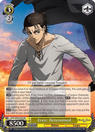 Image of Eren: Determined (AOT/SX04-002 RR) - Attack On Titan: Final Season