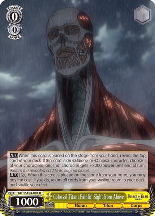 Image of Colossal Titan: Painful Sight from Above (AOT/SX04-004 R) - Attack On Titan: Final Season