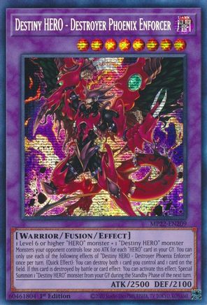 Image of Destiny HERO - Destroyer Phoenix Enforcer (MP22-EN209) - 2022 Tin of the Pharaoh's Gods 1st Edition