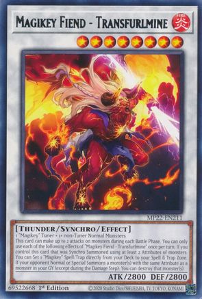 Image of Magikey Fiend - Transfurlmine (MP22-EN211) - 2022 Tin of the Pharaoh's Gods 1st Edition