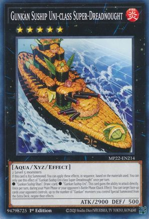 Image of Gunkan Suship Uni-class Super-Dreadnought (MP22-EN214) - 2022 Tin of the Pharaoh's Gods 1st Edition