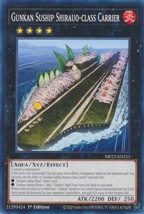 Image of Gunkan Suship Shirauo-class Carrier (MP22-EN215) - 2022 Tin of the Pharaoh's Gods 1st Edition